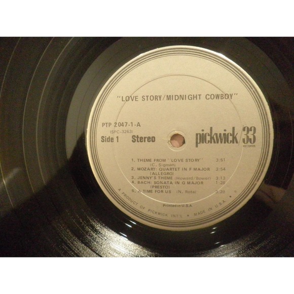Love Story, Midnight Cowboy, The Music of Vintage Films, Release Circa 1970's, - Picture 3 of 7